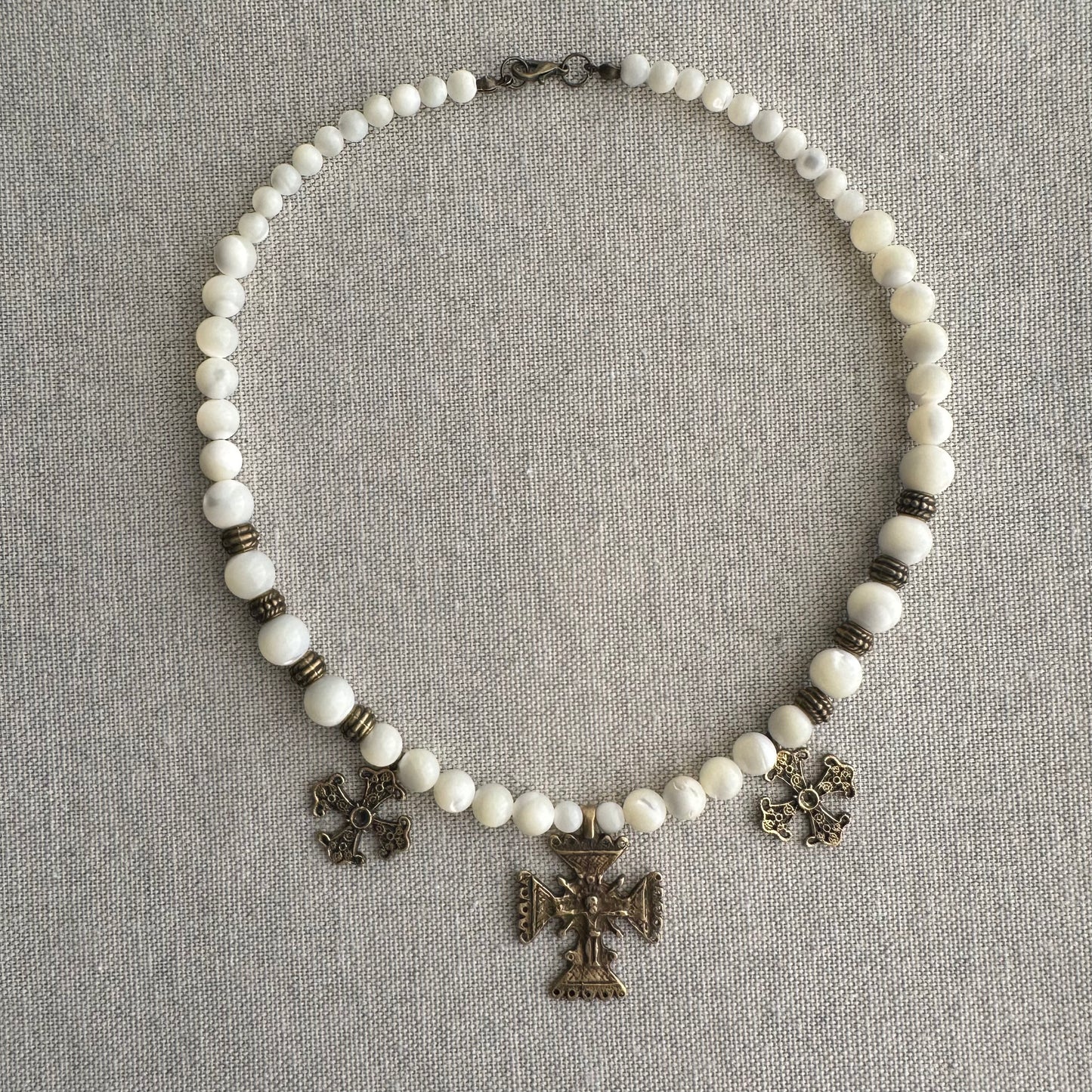 Collar de madre de perlas naturales con Zgardas | UA Market®