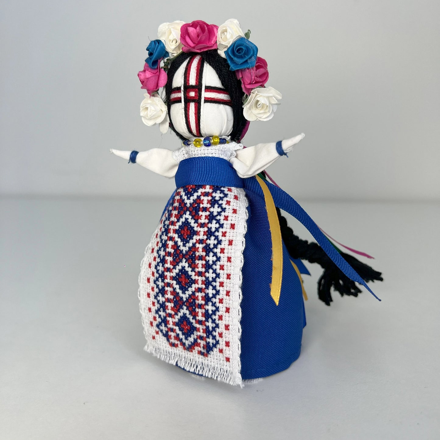 Motanka | Motanka Elena | Rojo & Azul | Corona de Flores | UA Market®