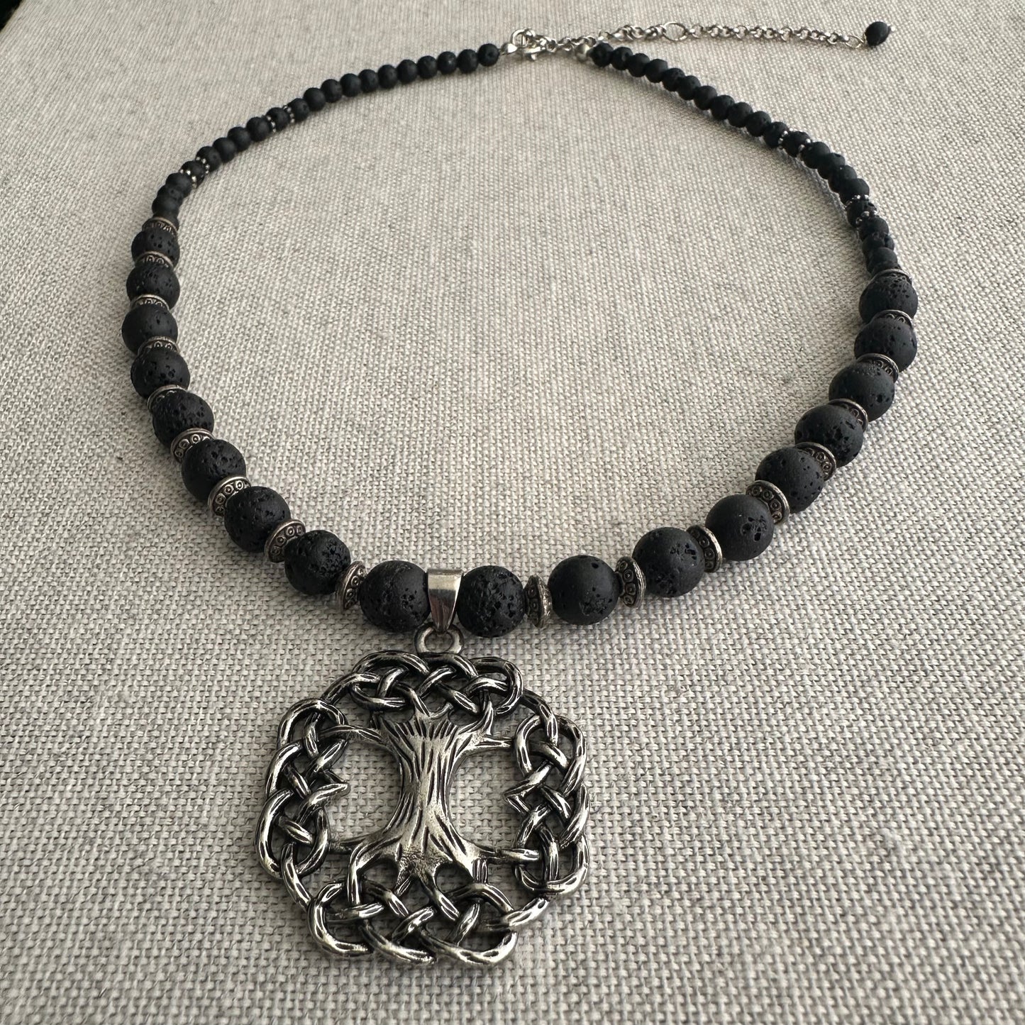 Collar de piedra volcanica con Zgarda "Arbol de la vida"| UA Market®