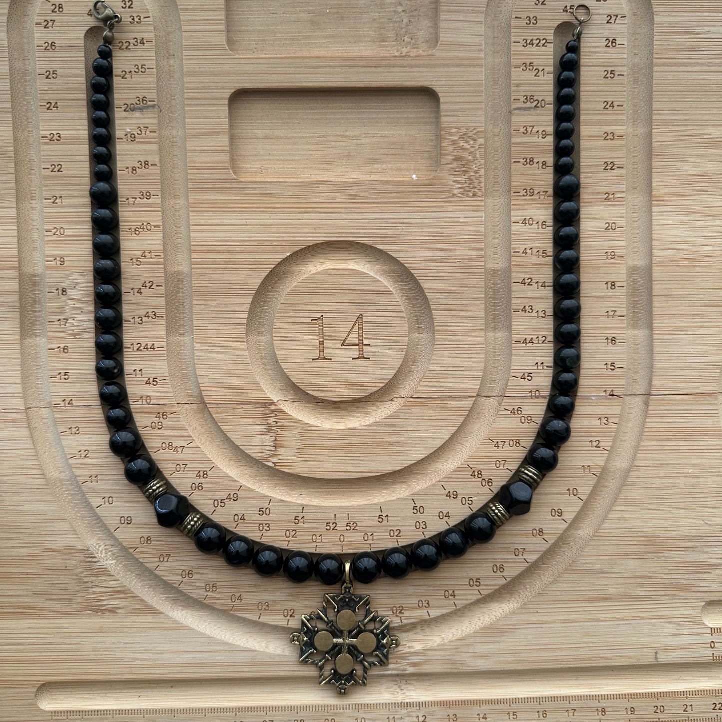 Collar de agate natural con Zgarda "Cruz"| UA Market®