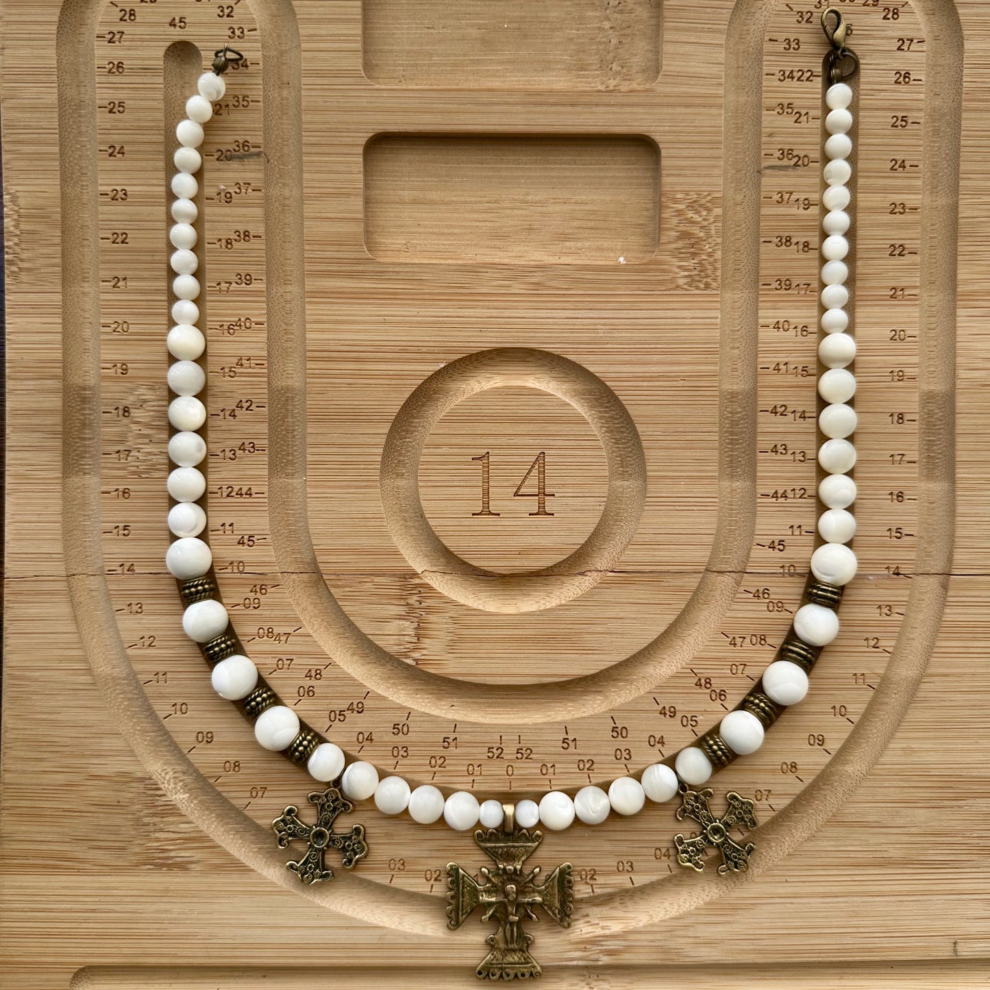 Collar de madre de perlas naturales con Zgardas | UA Market®