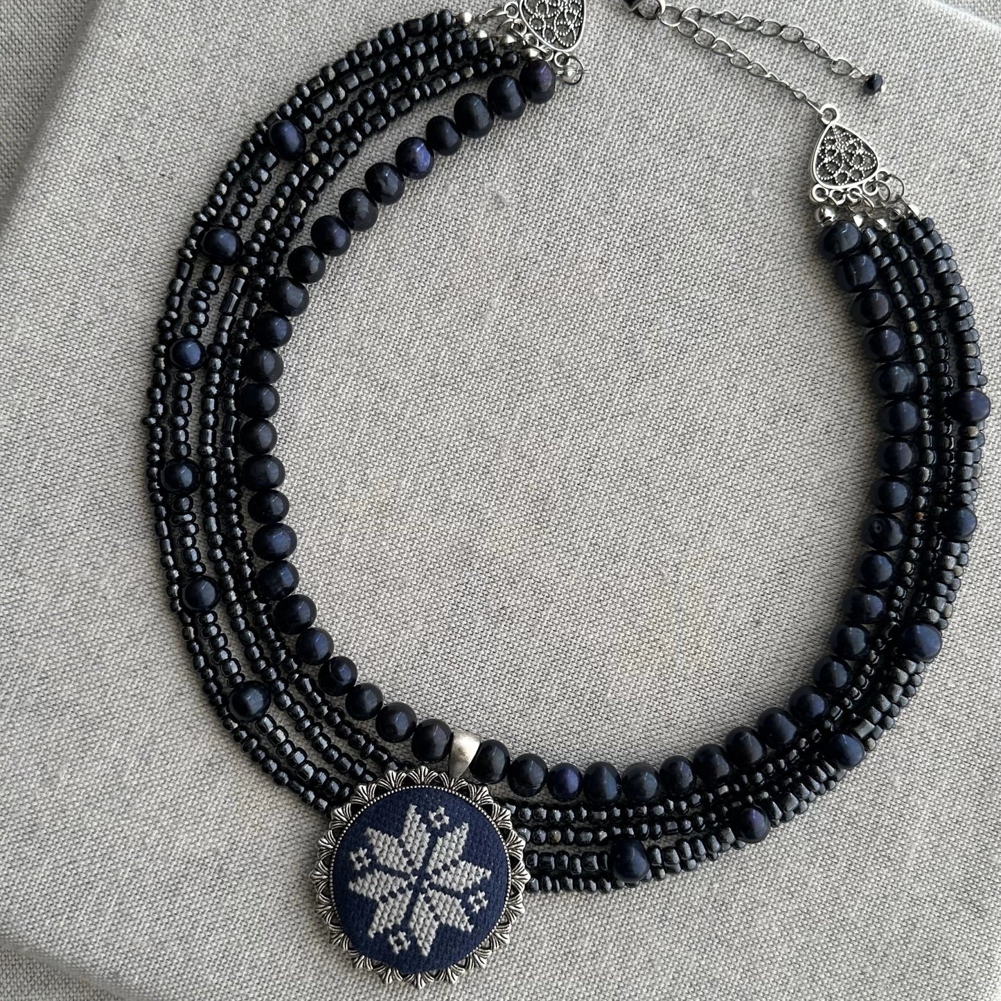 Collar de perlas naturales "Estrella de la Vida" | UA Market®