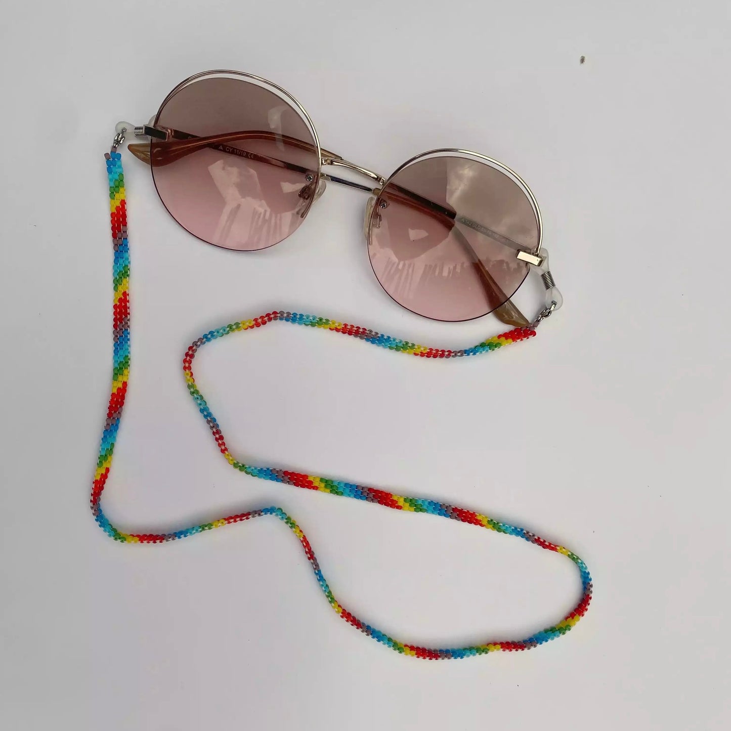 Accesorio para gafas hecho a mano con cuentas japonesas, 3 hileras