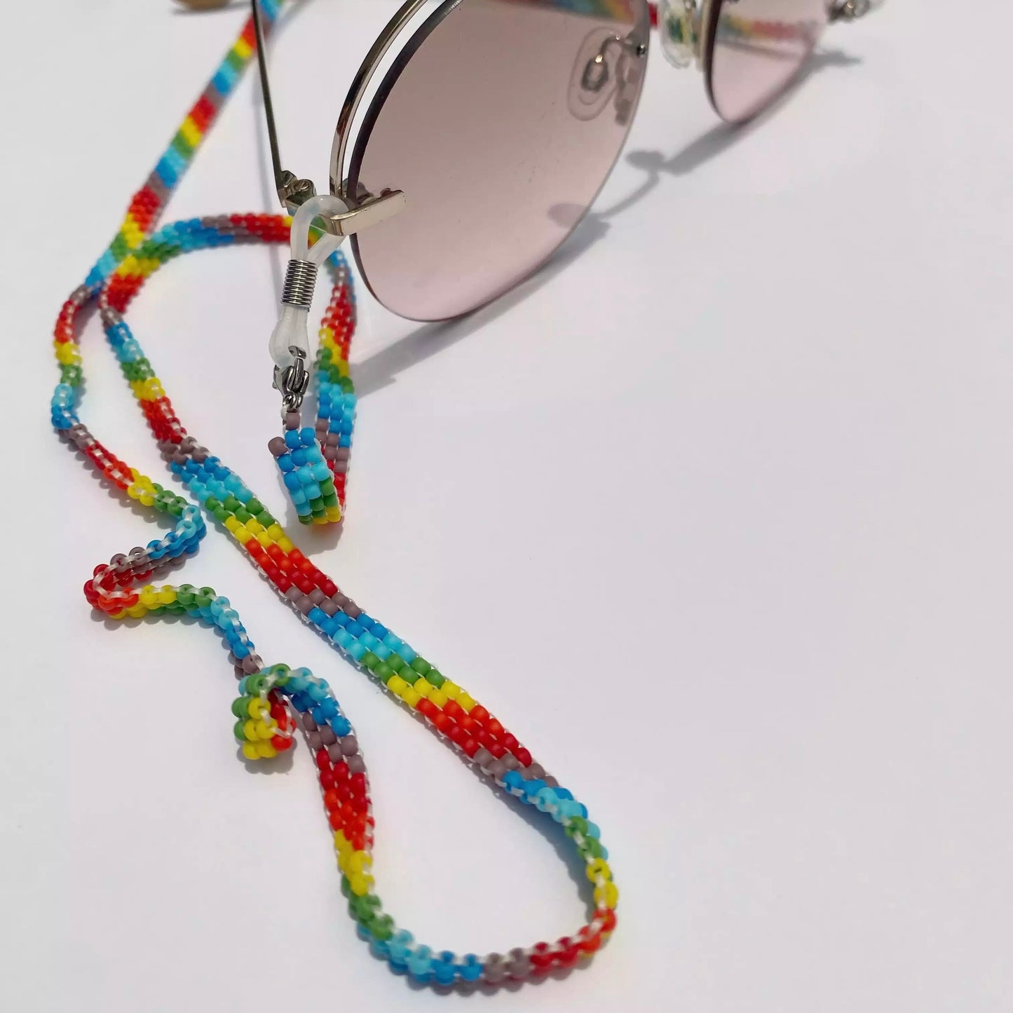 Accesorio para gafas hecho a mano con cuentas japonesas, 3 hileras