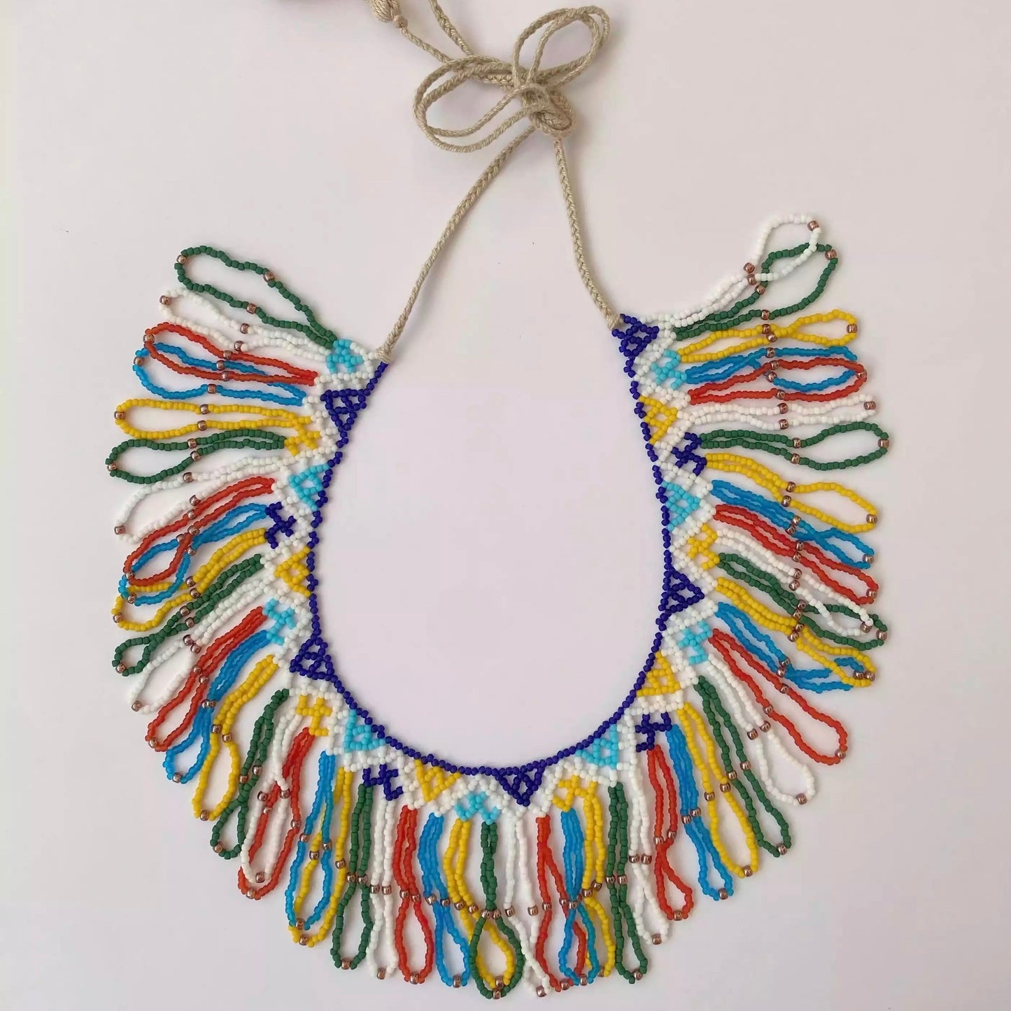 Collar "Colibrí", silanka ucraniana con colgantes largos