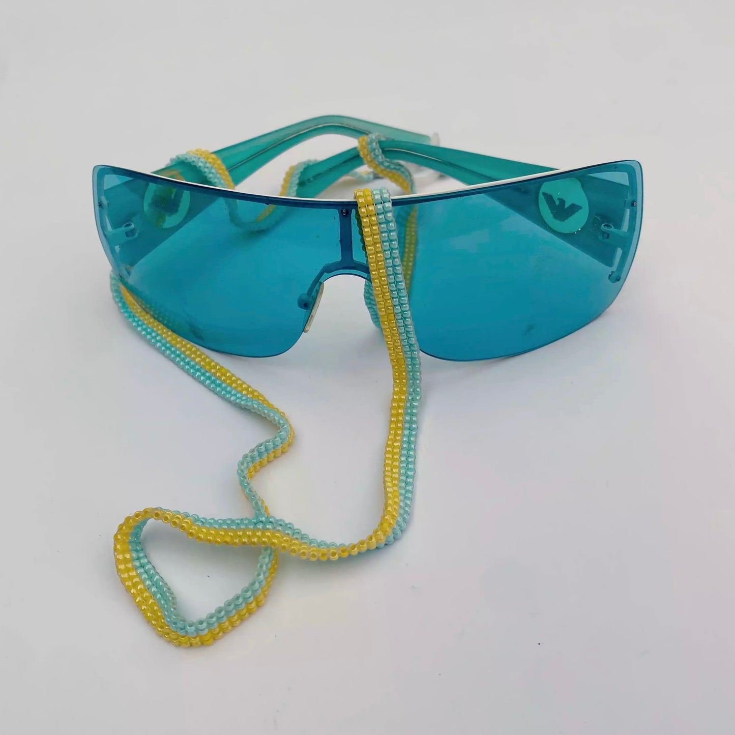 Soporte para gafas hecho a mano con cuentas japonesas, 4 hileras
