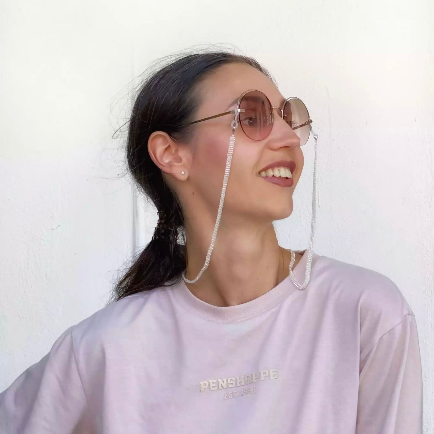 Accesorio para gafas hecho a mano con cuentas japonesas, 3 hileras