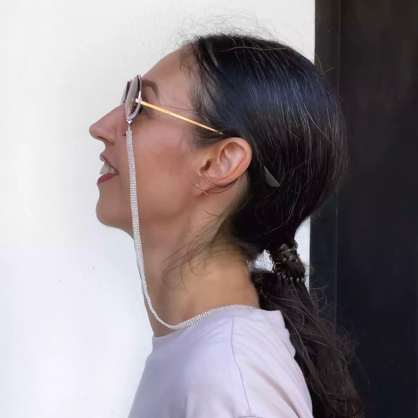 Accesorio para gafas hecho a mano con cuentas japonesas, 3 hileras