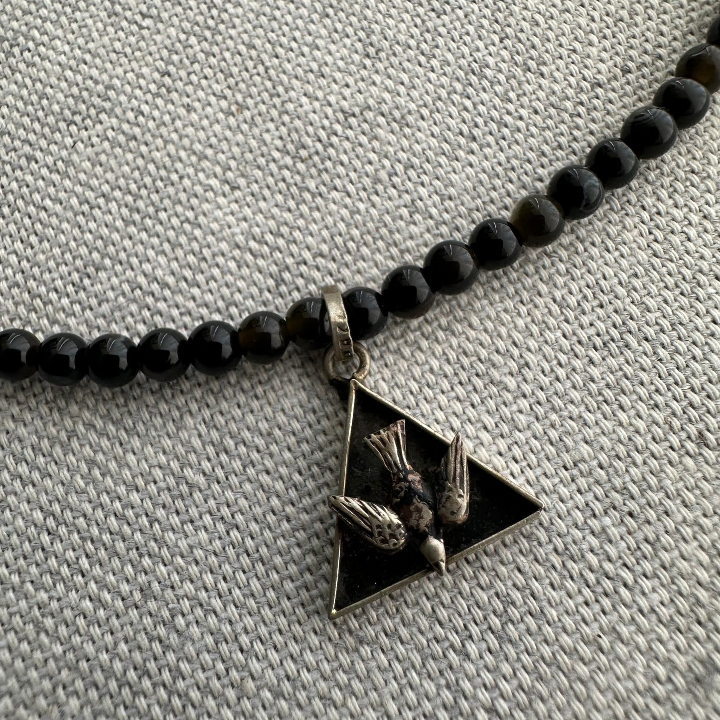 Collar de golden obsidian natural con colgante "Pajaro"| UA Market®
