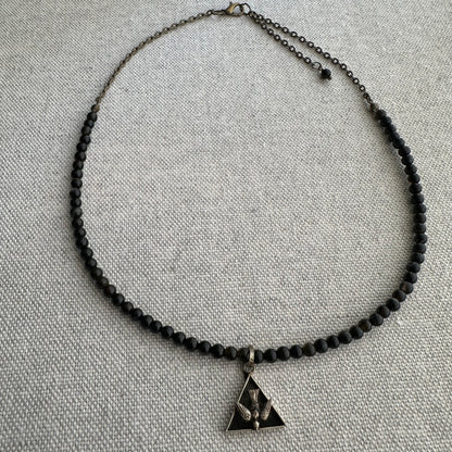 Collar de golden obsidian natural con colgante "Pajaro"| UA Market®