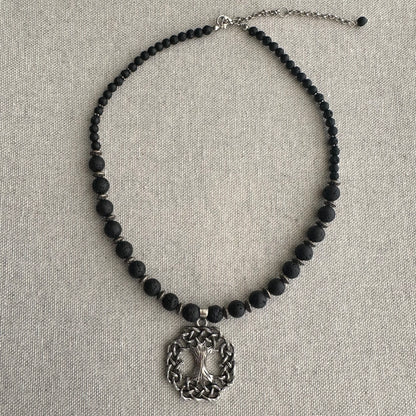 Collar de piedra volcanica con Zgarda "Arbol de la vida"| UA Market®