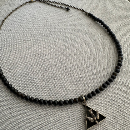 Collar de golden obsidian natural con colgante "Pajaro"| UA Market®