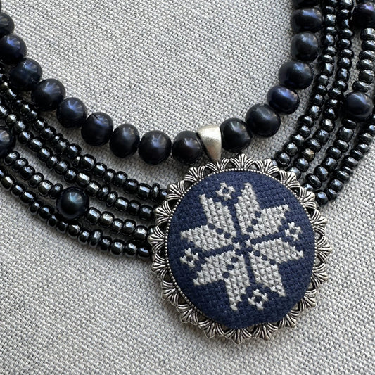 Collar de perlas naturales "Estrella de la Vida" | UA Market®