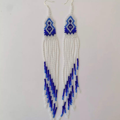 “Alas de Tierra” Pendientes largos con colgantes en estilo boho chic