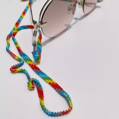 Accesorio para gafas hecho a mano con cuentas japonesas, 3 hileras