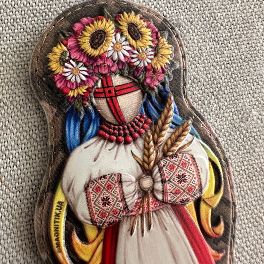 Parche de tela Motanka con corona de flores | UA Market®